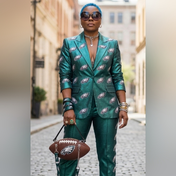 Handbags - LIMITED EDITION HANDMADE Football Purse (PHILADELPHIA EAGLES) 🏈